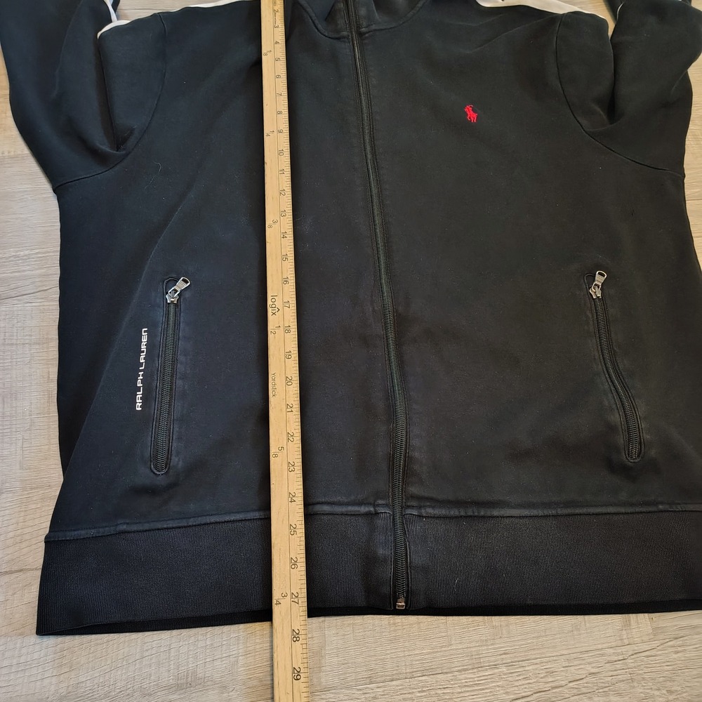 Polo Ralph Lauren Performance Mens XXL Black Red Track Jacket Full Zip Pony Logo - Picture 5 of 9